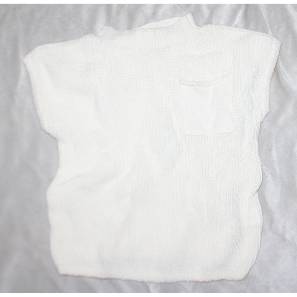 Grayson Mini Girls Knit Sweater in White 4T